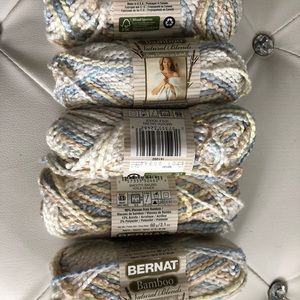 5 Skeins Bernat Bamboo Yarn Smooth Sailing